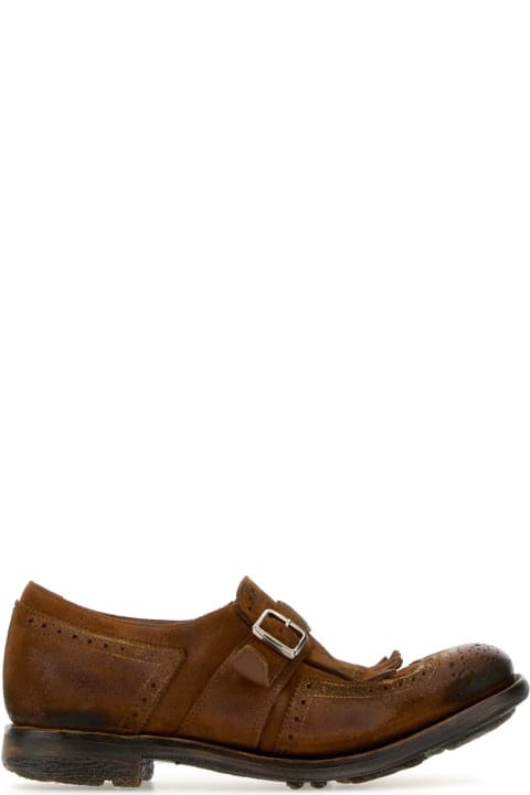 Church's Laced Shoes for Women Church's Caramel Suede Shanghai W Monk Strap Shoes