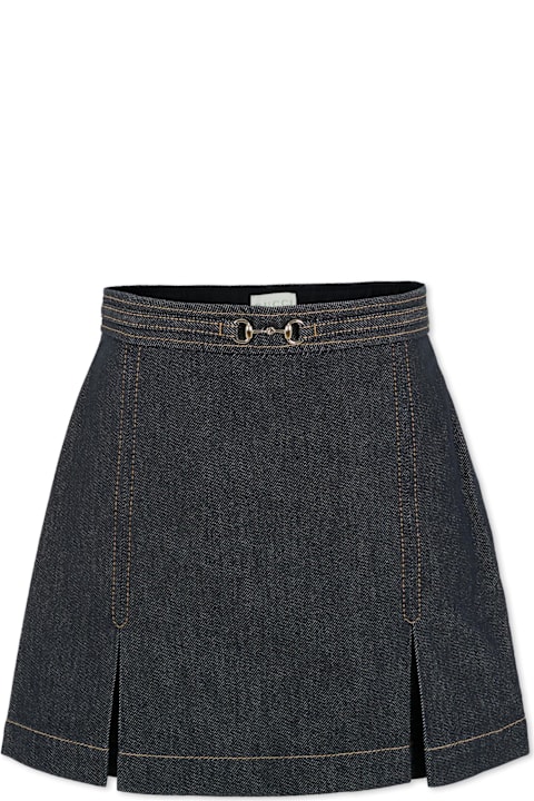 Homeware Gucci Denim Skirt For Girl With Horsebit