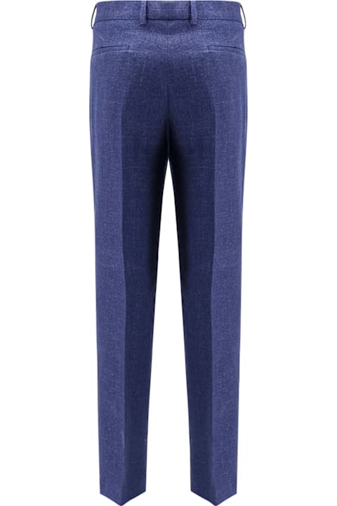 Brunello Cucinelli Pants for Men Brunello Cucinelli Linen, Wool And Silk Trousers With Pinces