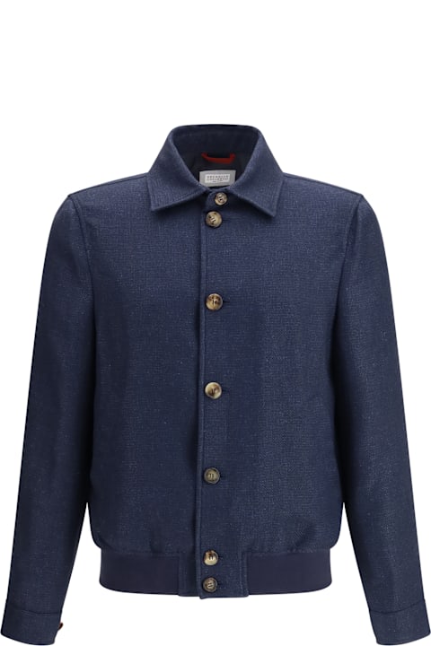 Brunello Cucinelli for Kids Brunello Cucinelli Hopsack Jacket