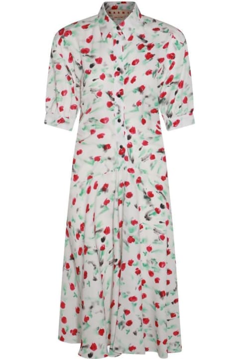 Homeware Marni Rose Print Shirt Dress