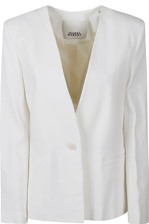 Coats & Jackets for Women Isabel Marant Manzil Blazer In White Chanvre