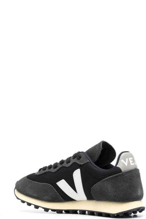 Sneakers for Men Veja 'rio' Black Low Top Sneakers With Logo Patch And Mesh And Suede Inserts Man