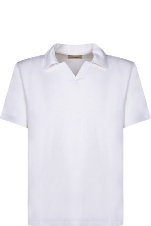 メンズ Officine Généraleのトップス Officine Générale Short Sleeves White Polo Shirt