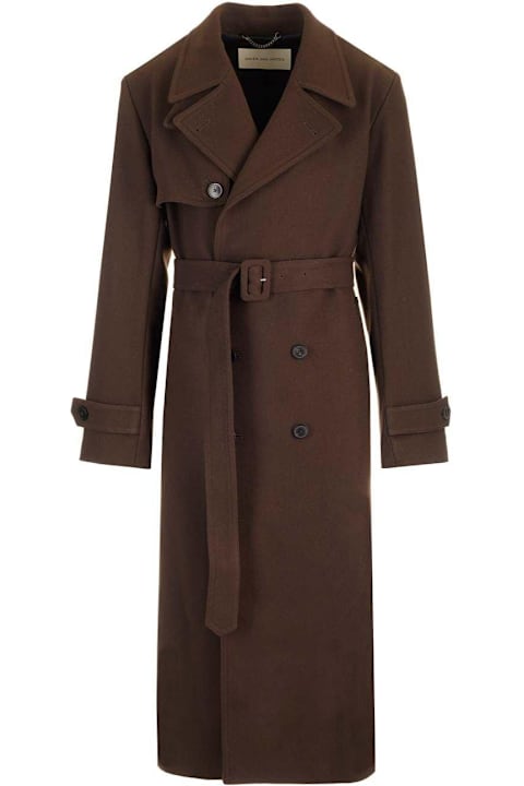 Dries Van Noten for Men Dries Van Noten Double Breasted Belted Trench Coat