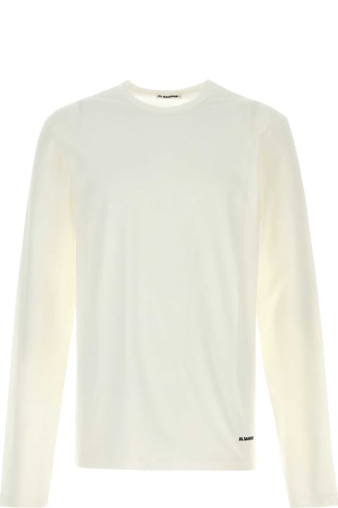 Jil Sander Topwear for Men Jil Sander White Cotton T-shirt