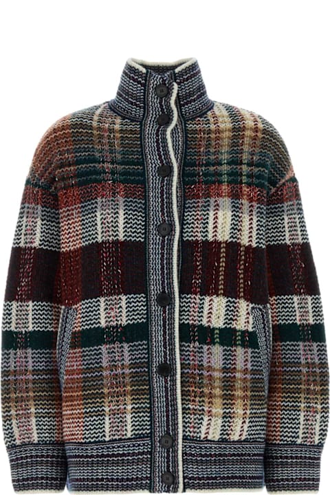 Missoni for Kids Missoni Embroidered Wool Blend Oversize Cardigan