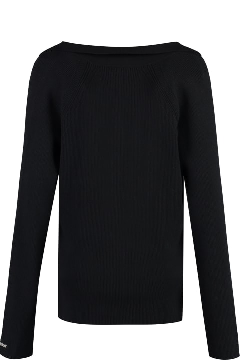 Calvin Klein Sweaters for Women Calvin Klein Ribbed Knit Top Sweater