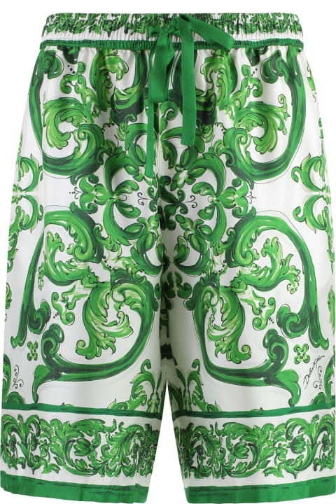 Homeware Dolce 
Gabbana Printed Silk Bermuda Shorts
