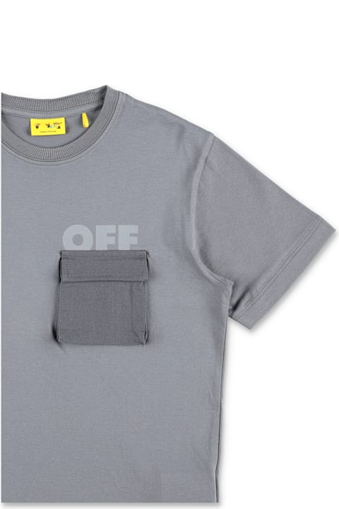 أدوات منزلية Off-White Off-white Kids Grey T-shirt With Pocket