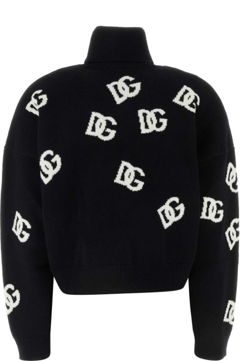 آخر صيحات الموضة من السيدات Dolce & Gabbana Embroidered Wool Sweater