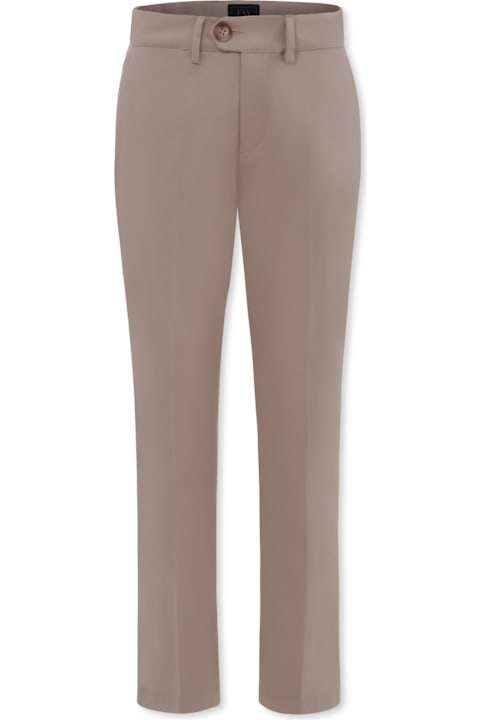 Fay for Kids Fay Beige Trousers For Boy With Logo