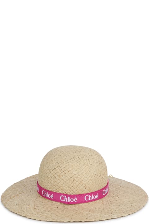 Chloé Accessories & Gifts for Girls Chloé Wide-brimmed Hat With Print