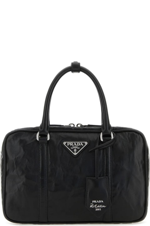 Prada Bags for Women Prada Black Nappa Leather Handbag