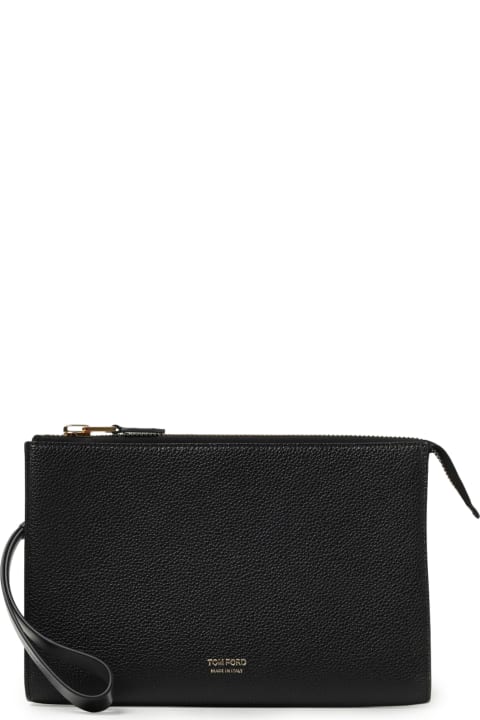 Tom Ford Wallets for Women Tom Ford Soft Grain Leather Mini Flat Pouch