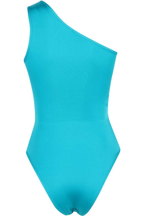Homeware Balmain Logo Print One-shoulder Swimsuit