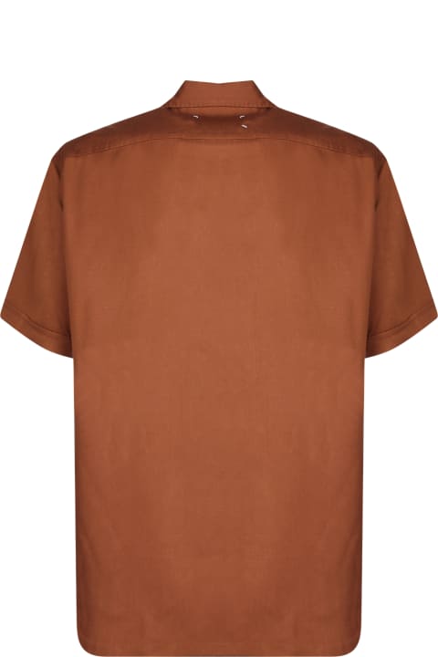 Maison Margiela Shirts for Men Maison Margiela Short Sleeves Brown Shirt