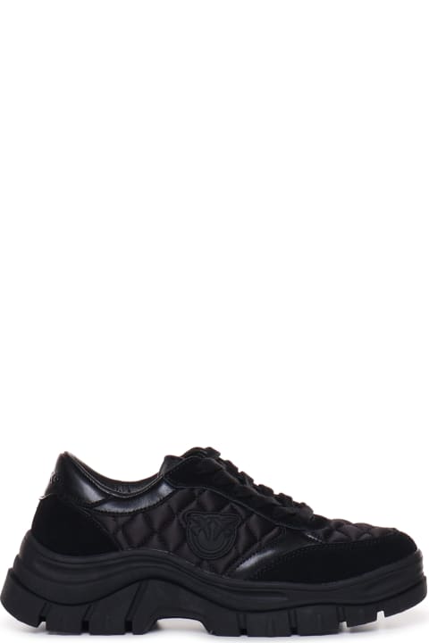 Pinko for Women Pinko Memphis Sneakers In Quilted Fabric With Logo