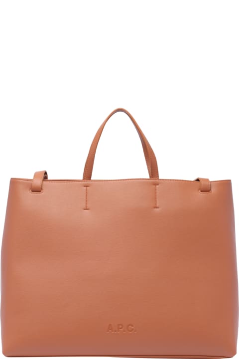 A.P.C. Totes for Women A.P.C. Logo Embossed Tote Bag