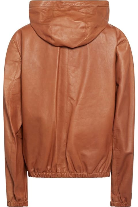 Dolce & Gabbana Sale for Men Dolce & Gabbana Leather Hooded Jacket