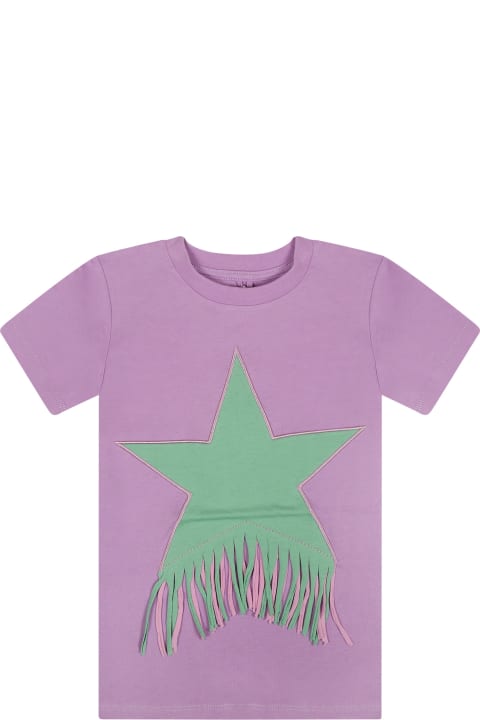 ボーイズ ジャンプスーツ Stella McCartney Kids Purple Dress For Baby Girl With Star