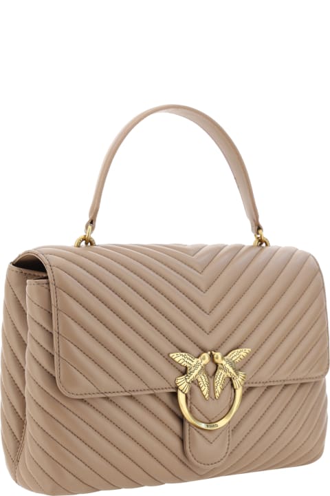 Pinko Totes for Women Pinko Big Lady Love Bag Puff Chevron