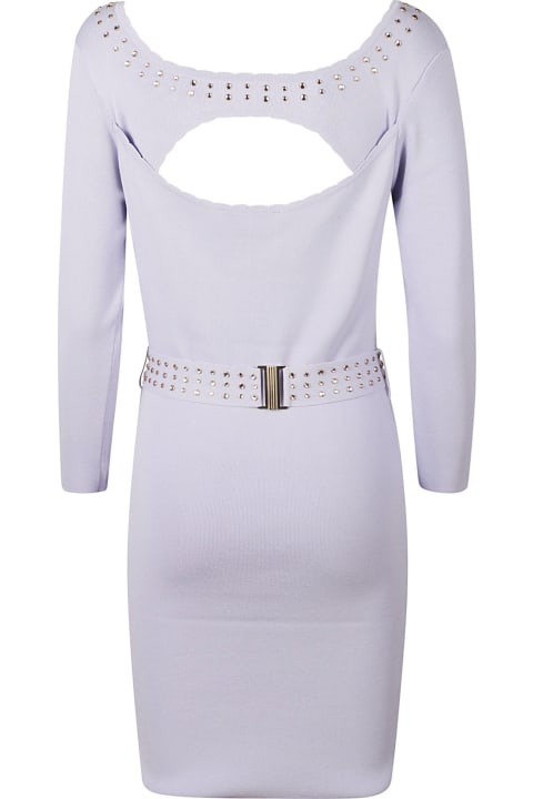 Fashion for Women Blugirl Belted Waist Long-sleeved Studded Dress