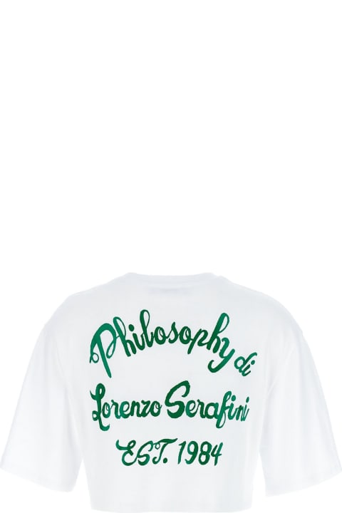 Philosophy di Lorenzo Serafini Topwear for Women Philosophy di Lorenzo Serafini White Cotton T-shirt