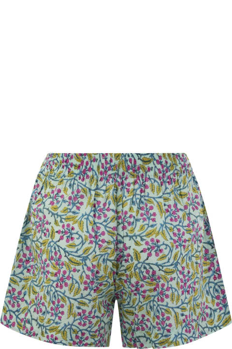 ウィメンズ MC2 Saint Barthのウェア MC2 Saint Barth Meave - Cotton Shorts With Floral Pattern