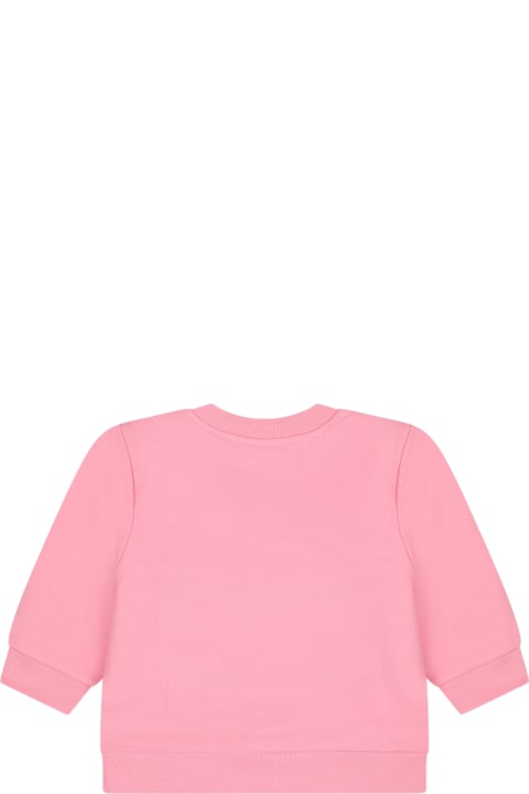 Marni Sweaters & Sweatshirts for Baby Boys Marni Pink Sweatshirt For Baby Girl With Logo
