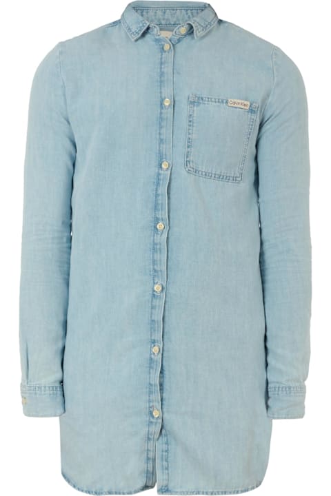 Homeware Calvin Klein Denim Shirt For Kids With Logo