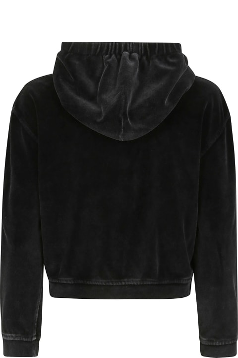 T by Alexander Wang Coats & Jackets for Women T by Alexander Wang Apple Logo Shrunken Zip Up Sweatshirt