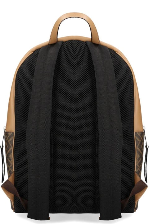 メンズ Fendiのバックパック Fendi Ff Motif Zipped Backpack