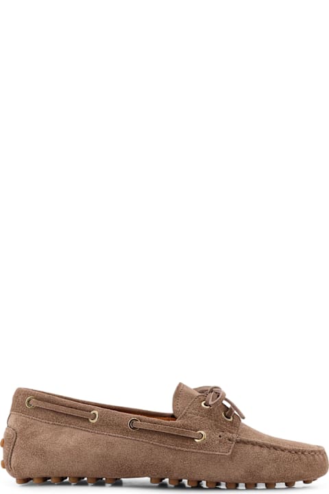 Tod's Suede Loafers With Gomminos Detail