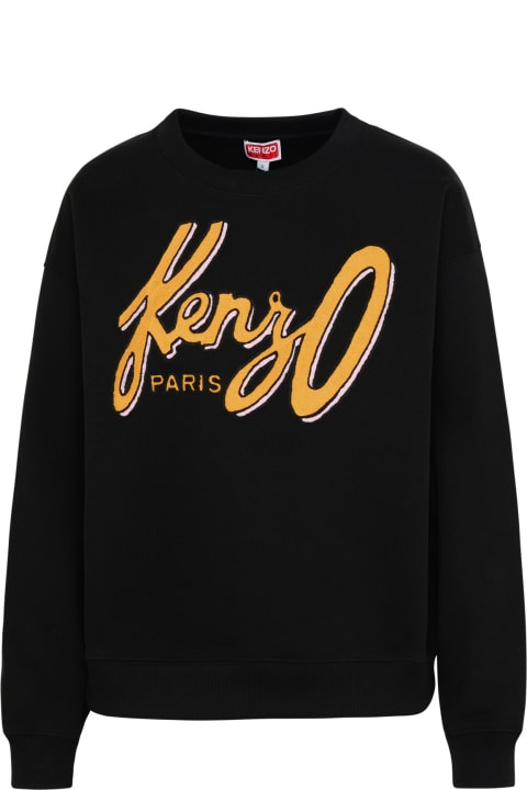Kenzo for Women Kenzo Black Cotton Blend Sweatshirt