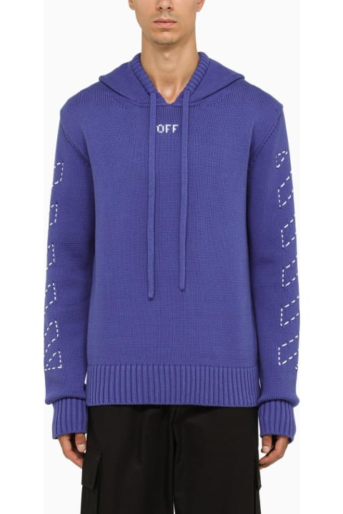Off-White for Men Off-White Arrows Blue Knitted Hoodie