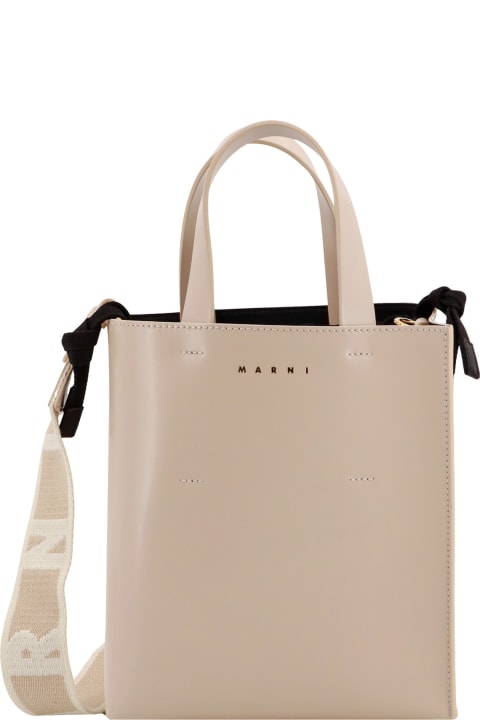 Marni Bags for Women Marni 'museo' Ivory Leather Mini Bag