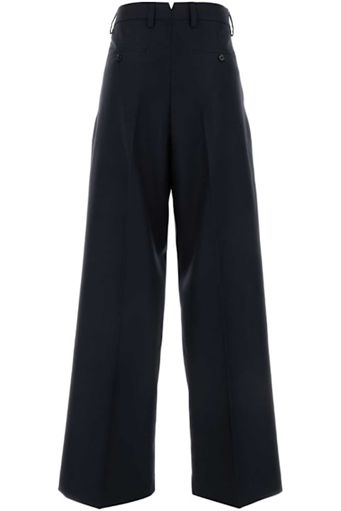 Ami Alexandre Mattiussi سراويل طويلة وقصيرة لـ السيدات Ami Alexandre Mattiussi Midnight Blue Wool Pant