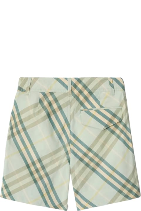 Burberry ملابس تحتية لـ بنات Burberry Cotton Shorts With Check Pattern