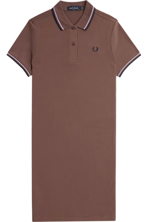 Fred Perry لـ Kids Fred Perry Stretch Cotton Polo Dress With Contrasting Profiles