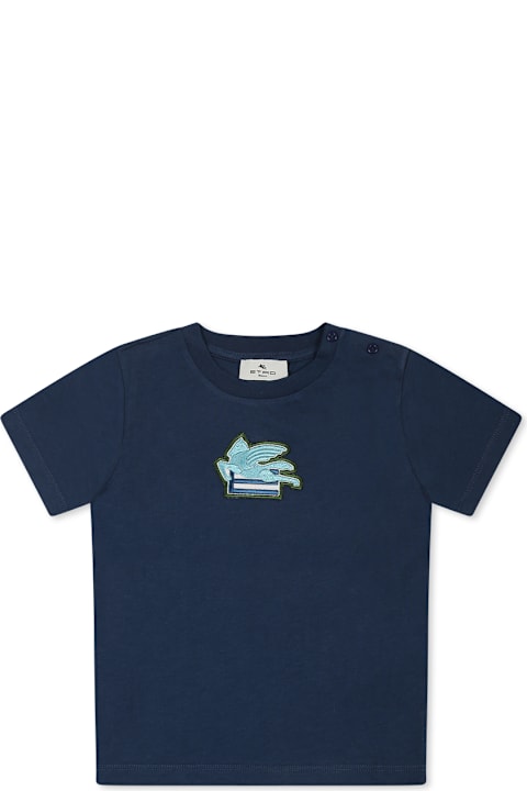 Homeware Etro Blue T-shirt For Baby Boy Pegasus