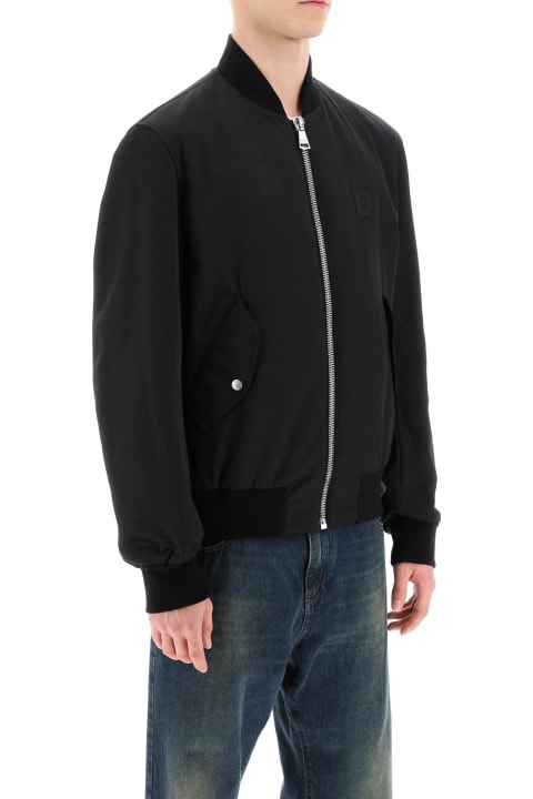 Balmain Coats & Jackets for Men Balmain Nylon Bomber Jacket With Logo Print