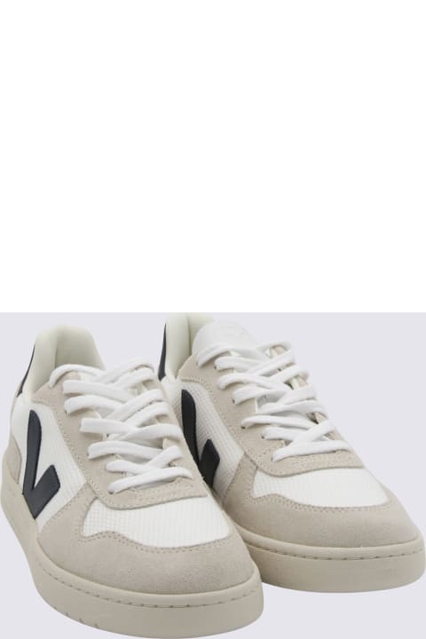 メンズ Vejaのスニーカー Veja White Faux Leather V-10 Sneakers