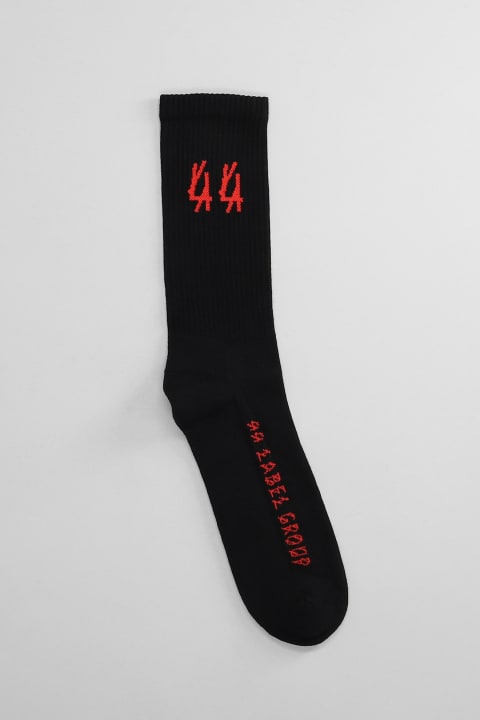 Underwear for Men 44 Label Group Socks In Black Cotton
