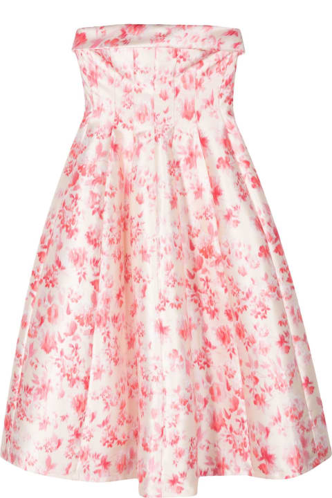 Fashion for Women Philosophy di Lorenzo Serafini White And Pink Pleated Midi Dress