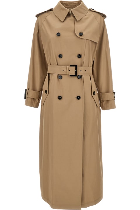 Herno Coats & Jackets for Women Herno Beige Belted Trench Coat In Cotton Woman