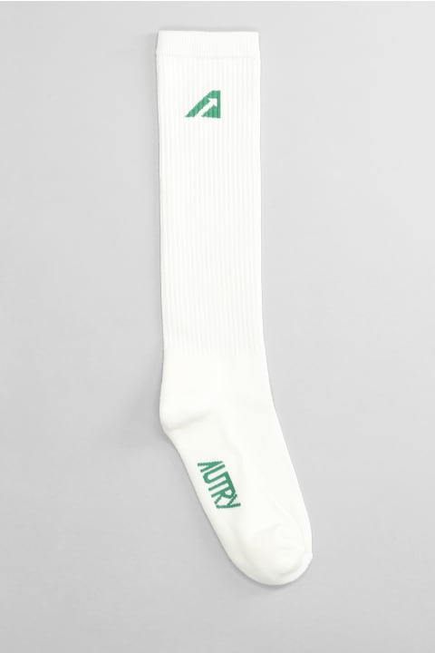 メンズ Autryのアンダーウェア Autry Socks In White Cotton