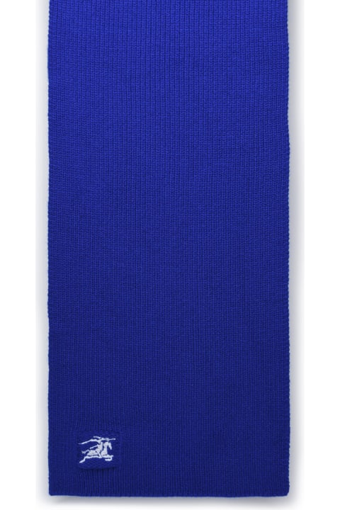 Burberry Accessories for Women Burberry Blue Cashmere Scarf