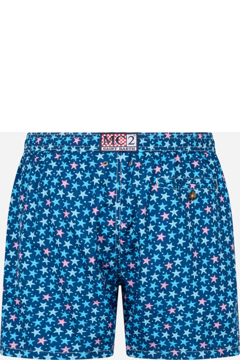 Homeware MC2 Saint Barth Man Lightweight Fabric Swim-shorts Lighting Micro Fantasy With Starfish Print