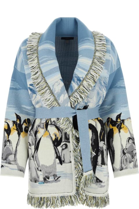 Alanui Coats & Jackets for Women Alanui Embroidered Wool Blend Postcard From Antarctic Cardigan